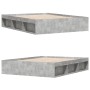 Estructura de cama gris hormigón 140x190 cm de vidaXL, Camas y somieres - Ref: Foro24-3203904, Precio: 173,73 €, Descuento: %