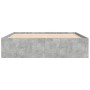 Estructura de cama gris hormigón 140x190 cm de vidaXL, Camas y somieres - Ref: Foro24-3203904, Precio: 173,73 €, Descuento: %