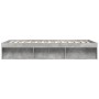 Estructura de cama gris hormigón 140x190 cm de vidaXL, Camas y somieres - Ref: Foro24-3203904, Precio: 173,73 €, Descuento: %