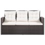 Set sofás de jardín 5 piezas y cojines ratán sintético marrón de vidaXL, Conjuntos de jardín - Ref: Foro24-43973, Precio: 752...
