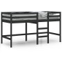 Cama alta de niños escalera madera maciza pino negra 80x200 cm de vidaXL, Camas y somieres - Ref: Foro24-835888, Precio: 155,...
