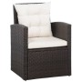 Set sofás de jardín 5 piezas y cojines ratán sintético marrón de vidaXL, Conjuntos de jardín - Ref: Foro24-43973, Precio: 752...