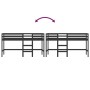 Cama alta de niños escalera madera maciza pino negra 80x200 cm de vidaXL, Camas y somieres - Ref: Foro24-835888, Precio: 155,...