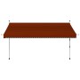 Toldo manual retráctil naranja y marrón 350 cm de vidaXL, Toldos - Ref: Foro24-145839, Precio: 90,79 €, Descuento: %
