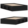 Estructura de cama negro 120x190 cm de vidaXL, Camas y somieres - Ref: Foro24-3203895, Precio: 141,61 €, Descuento: %