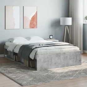Estructura de cama gris hormigón 120x190 cm de vidaXL, Camas y somieres - Ref: Foro24-3203897, Precio: 180,54 €, Descuento: %