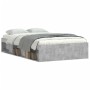 Estructura de cama gris hormigón 120x190 cm de vidaXL, Camas y somieres - Ref: Foro24-3203897, Precio: 183,63 €, Descuento: %