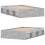 Estructura de cama gris hormigón 120x190 cm de vidaXL, Camas y somieres - Ref: Foro24-3203897, Precio: 183,63 €, Descuento: %