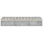 Estructura de cama gris hormigón 120x190 cm de vidaXL, Camas y somieres - Ref: Foro24-3203897, Precio: 183,63 €, Descuento: %