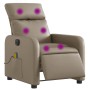 Sillón reclinable de masaje eléctrico cuero sintético capuchino en Sillones | Comprar online en Foru.es