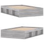 Estructura de cama Sonoma gris 120x200 cm de vidaXL, Camas y somieres - Ref: Foro24-3203857, Precio: 202,80 €, Descuento: %