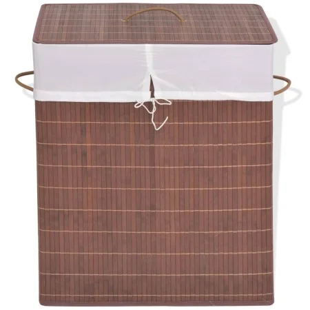 Cesto de la ropa de bambú rectangular marrón de vidaXL, Cestas para ropa - Ref: Foro24-245579, Precio: 30,41 €, Descuento: %