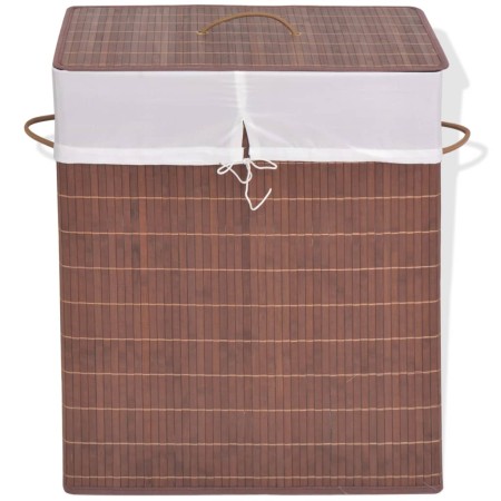Cesto de la ropa de bambú rectangular marrón de vidaXL, Cestas para ropa - Ref: Foro24-245579, Precio: 29,20 €, Descuento: %
