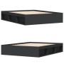 Estructura de cama negra 140x200 cm de vidaXL, Camas y somieres - Ref: Foro24-3203860, Precio: 214,76 €, Descuento: %