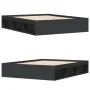 Estructura de cama negra 140x200 cm de vidaXL, Camas y somieres - Ref: Foro24-3203860, Precio: 210,79 €, Descuento: %