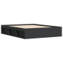Estructura de cama negra 140x200 cm de vidaXL, Camas y somieres - Ref: Foro24-3203860, Precio: 214,76 €, Descuento: %