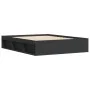 Estructura de cama negra 140x200 cm de vidaXL, Camas y somieres - Ref: Foro24-3203860, Precio: 210,79 €, Descuento: %