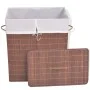 Cesto de la ropa de bambú rectangular marrón de vidaXL, Cestas para ropa - Ref: Foro24-245579, Precio: 30,41 €, Descuento: %