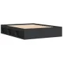 Estructura de cama negra 140x200 cm de vidaXL, Camas y somieres - Ref: Foro24-3203860, Precio: 210,79 €, Descuento: %