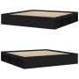 Estructura de cama negra 200x200 cm de vidaXL, Camas y somieres - Ref: Foro24-3203888, Precio: 202,61 €, Descuento: %