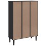 Estantería SENJA aspecto ratán madera pino negro 90x35x130 cm de vidaXL, Librerías y estanterías - Ref: Foro24-358063, Precio...