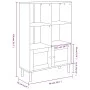 Estantería SENJA aspecto ratán madera pino negro 90x35x130 cm de vidaXL, Librerías y estanterías - Ref: Foro24-358063, Precio...
