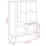 Estantería SENJA aspecto ratán madera pino negro 90x35x130 cm de vidaXL, Librerías y estanterías - Ref: Foro24-358063, Precio...