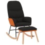 Silla mecedora con reposapiés tela negro de vidaXL, Mecedoras - Ref: Foro24-3097406, Precio: 155,91 €, Descuento: %