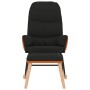 Silla mecedora con reposapiés tela negro de vidaXL, Mecedoras - Ref: Foro24-3097406, Precio: 155,91 €, Descuento: %