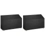 Fundas bancos jardín 2 uds 8 ojales polietileno 190x70x70/88 cm de vidaXL, Fundas para muebles de jardín - Ref: Foro24-315539...