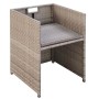 Set comedor de jardín 9 piezas y cojines ratán sintético beige de vidaXL, Conjuntos de jardín - Ref: Foro24-42556, Precio: 58...