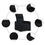 Sillón reclinable elevable cuero artificial negro en Sillones | Comprar online en Foru.es