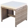 Set comedor de jardín 9 piezas y cojines ratán sintético beige de vidaXL, Conjuntos de jardín - Ref: Foro24-42556, Precio: 58...