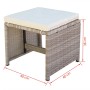 Set comedor de jardín 9 piezas y cojines ratán sintético beige de vidaXL, Conjuntos de jardín - Ref: Foro24-42556, Precio: 58...