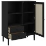 Aparador alto SENJA aspecto de ratán madera negro 90x40x112 cm de vidaXL, Aparadores - Ref: Foro24-358057, Precio: 127,24 €, ...