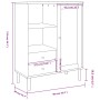 Aparador alto SENJA aspecto de ratán madera negro 90x40x112 cm de vidaXL, Aparadores - Ref: Foro24-358057, Precio: 127,24 €, ...