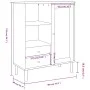 SENJA hohes Sideboard Rattanoptik schwarzes Holz 90x40x112 cm von vidaXL, Sideboards - Ref: Foro24-358057, Preis: 126,02 €, R...