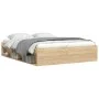 Estructura de cama roble Sonoma 160x200 cm de vidaXL, Camas y somieres - Ref: Foro24-3203875, Precio: 180,46 €, Descuento: %