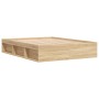 Estructura de cama roble Sonoma 160x200 cm de vidaXL, Camas y somieres - Ref: Foro24-3203875, Precio: 183,21 €, Descuento: %
