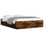 Estructura de cama roble ahumado 160x200 cm de vidaXL, Camas y somieres - Ref: Foro24-3203877, Precio: 181,85 €, Descuento: %