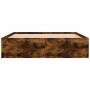 Estructura de cama roble ahumado 160x200 cm de vidaXL, Camas y somieres - Ref: Foro24-3203877, Precio: 181,85 €, Descuento: %