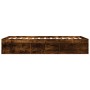 Estructura de cama roble ahumado 160x200 cm de vidaXL, Camas y somieres - Ref: Foro24-3203877, Precio: 181,85 €, Descuento: %