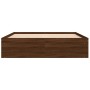 Estructura de cama roble marrón 140x190 cm de vidaXL, Camas y somieres - Ref: Foro24-3203907, Precio: 169,05 €, Descuento: %