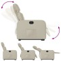 Sillón reclinable elevable cuero artificial color crema en Sillones | Comprar online en Foru.es