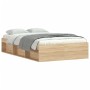 Estructura de cama roble Sonoma 120x190 cm de vidaXL, Camas y somieres - Ref: Foro24-3203896, Precio: 208,25 €, Descuento: %