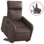 Sillón reclinable elevable cuero sintético marrón en Sillones | Comprar online en Foru.es