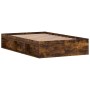 Estructura de cama roble ahumado 120x200 cm de vidaXL, Camas y somieres - Ref: Foro24-3203856, Precio: 135,64 €, Descuento: %