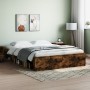 Estructura de cama roble ahumado 140x200 cm de vidaXL, Camas y somieres - Ref: Foro24-3203863, Precio: 140,83 €, Descuento: %