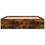 Estructura de cama roble ahumado 140x200 cm de vidaXL, Camas y somieres - Ref: Foro24-3203863, Precio: 140,83 €, Descuento: %
