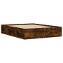 Estructura de cama roble ahumado 140x200 cm de vidaXL, Camas y somieres - Ref: Foro24-3203863, Precio: 140,83 €, Descuento: %